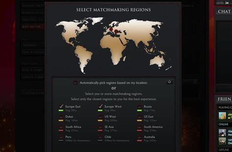 matchmaking regions dota2